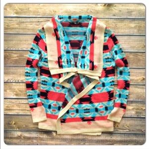 ⭐️L, 2X, 3X⭐️NWT Aqua Emily Tribal Cardigan